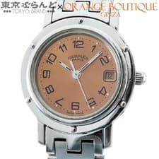 Hermes Clipper Ladies SS Date Pink CL4.210 From Japan w0424