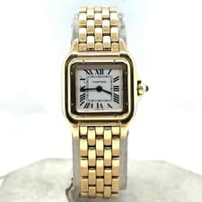 Cartier Panthere Quartz Small Model 18k Yellow Gold Silver Dial Ladies WGPN0059