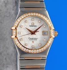Ladies Omega Constellation 18K Rose Gold Watch - Automatic - Diamonds - 1398.75