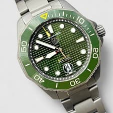 TAG Heuer  Aquaracer 300M Titanium 41MM Green Dial  WBP208B.BF0631  Pre-Owned Wa