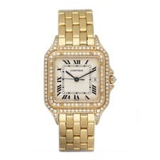 Cartier Panthere Large 88272147 Diamond 18K Yellow Gold Mens Watch