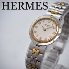 HERMES Watch Ladies Olympia Combi Gold Round HERMES,18260