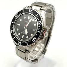Seiko Prospex V157-0DP0 Date Divers 200m Stainless Steel Solar Mens Watch Auth