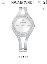 Swarovski Watch Elegant Silver Dress Watch Used From Japan