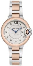 Cartier Ballon Bleu 33mm Diamond Dial 18K Rose Gold Women's Watch W3BB0006
