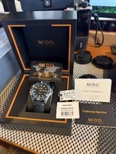 Mido Ocean Star Captain GMT Swiss Automatic wit Blue Strap and Stainless...