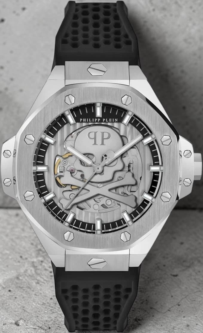 Philipp Plein Skeleton Royal PWPFA0124 Automatic Mens Watch 46mm Steel New Box