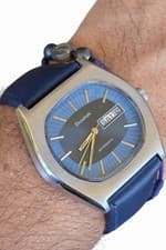 Bulova Automatic Swiss 1970s, Likely 1972/1973, Cal. 11AOACB, Blue, Extremely Ra