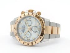 Rolex Daytona Diamond Mother of Pearl Dial 18k Yellow Gold & Steel 116523