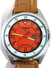 Disassembl Auto Watch Orange Dial