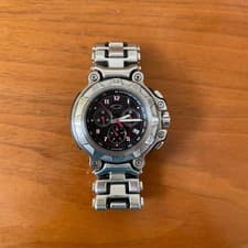 OAKLEY Crankcase Men Wristwatch Working Chronograph Quartz Stainless Steel USED