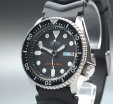 Vintage [N MINT] SEIKO 7S26-0020 SKX007 Black Boy Divers 200m Mens AT Watch JP