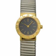 BVLGARI BVLGARIBVLGARI Tubogas BB232T Quartz 750 YG Black Dial 90320013