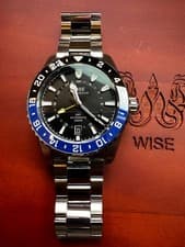 WISE...Thailands best. ADAMASCUS ADX130 True GMT 40mm 904l Stainless Steel