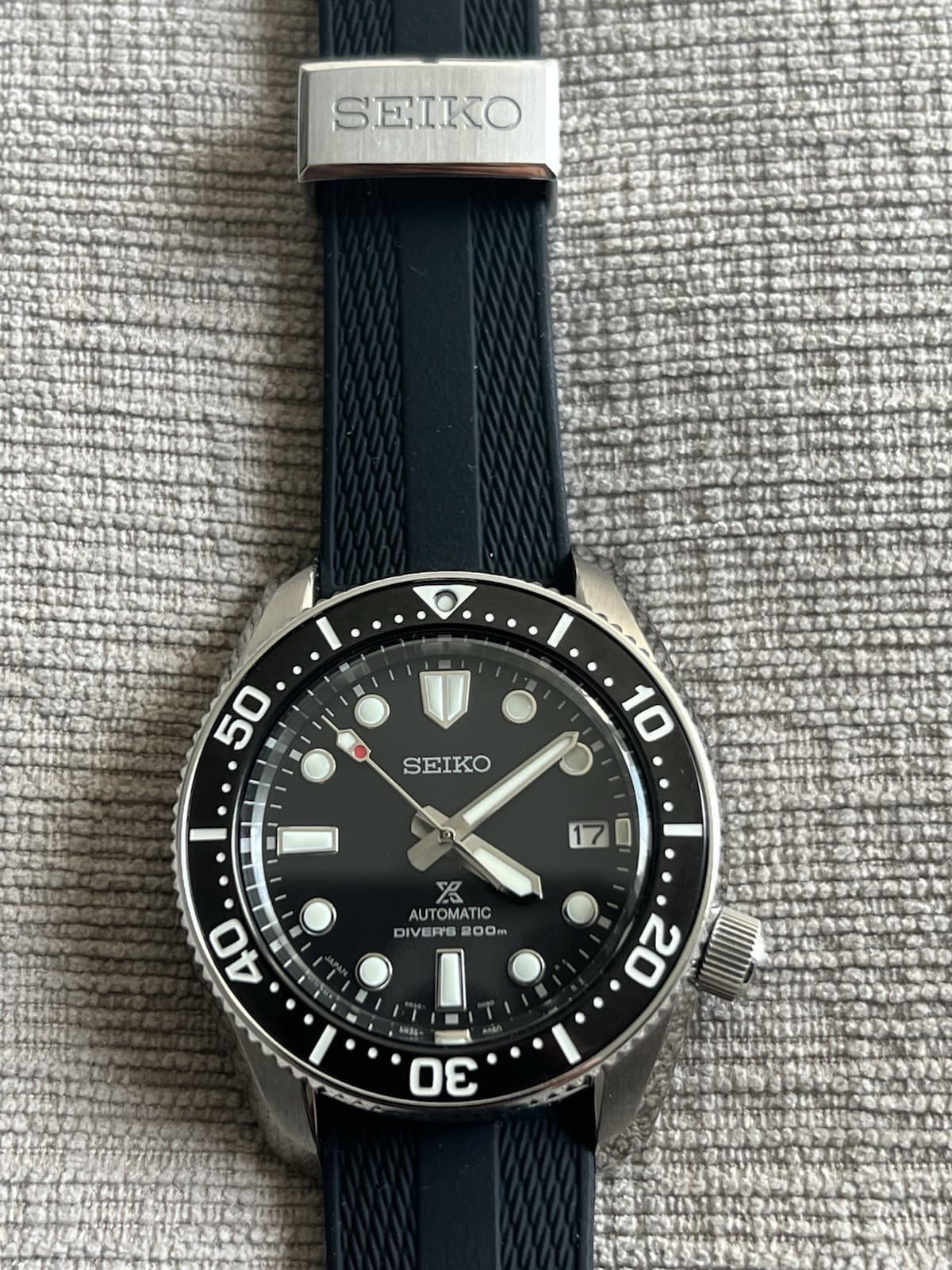 Seiko Spb185 Prospex Diver’s 200 Automatic Watch with Seiko OEM Black Bezel