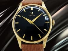 OMEGA Ref.A2910-30SC Cal.284 30mm 18KYG 30g Black Dial Manual Wind