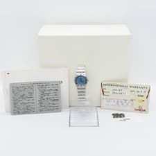 OMEGA Watch Constellation Mini 1562.85 Silver Blue Quartz Women's Working Auth