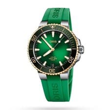 Oris 01 400 7769 6357-07 4 22 77FC Men's Aquis Date Green Dial Automatic Watch