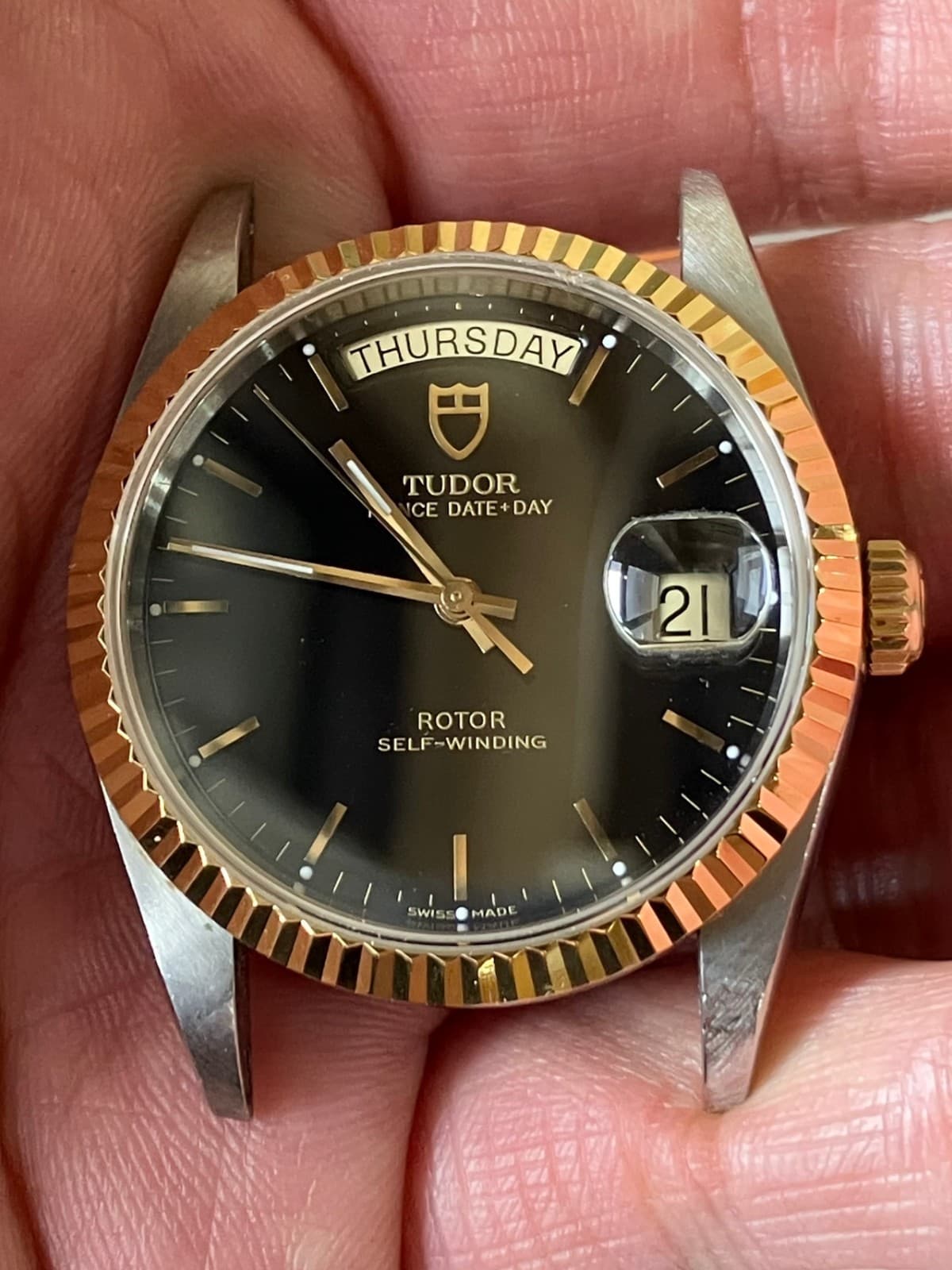 Tudor 76213 Stainless Steel 2834-2 Automatic Movement Watch Aftermarket Bezel