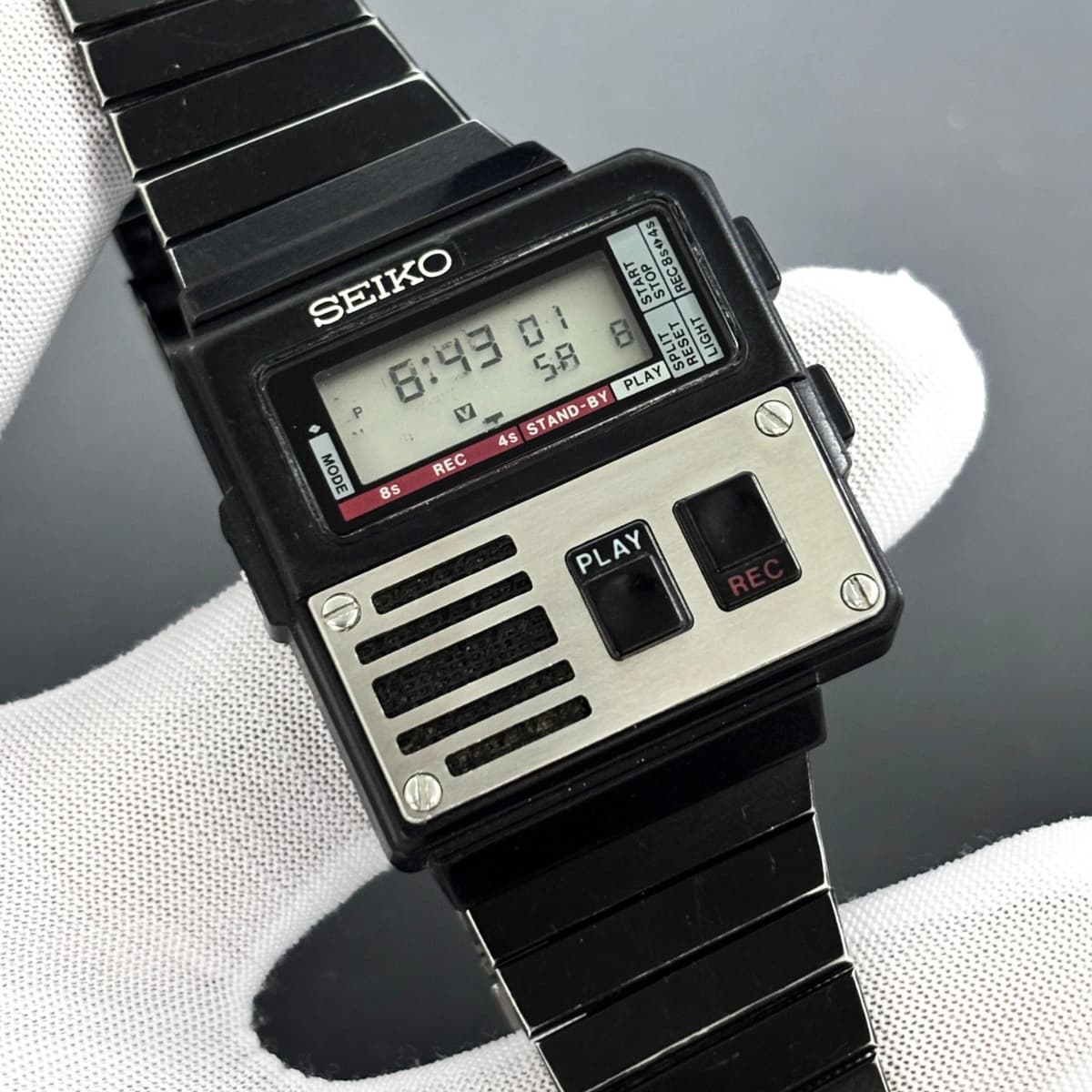 Rare Vintage Seiko Ghostbusters Voice Recorder Digital Japan Men Watch M516-4000