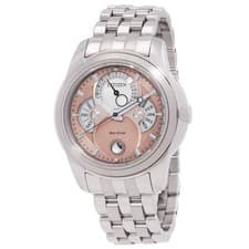 Citizen Calendrier Moon Phase Eco-Drive Salmon Dial Watch BU0080-52X