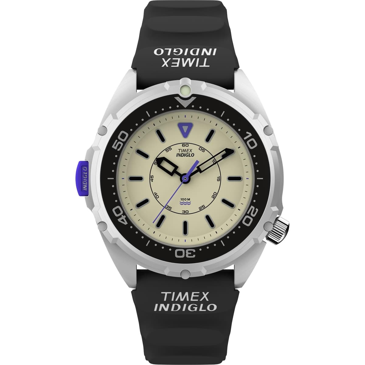 Timex Dimepiece Collaboration TW2Y48000 36mm Retro Diver Style Black Silicone