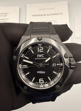 2014 IWC Ingenieur Black Ceramic 46mm Black Rubber Strap IW322503 Box+Papers