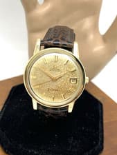 Omega Seamaster 166.03 Men's Watch Vintage 1965 Swiss Automatic Gold Dial 34mm