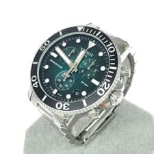 Tissot Seastar 1000 Quartz Watch 42mm Silver & Green Used