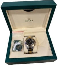 Rolex Cosmograph Daytona 18k Gold/Steel Gold Bezel Luxury Mens Watch 116503-0004