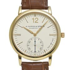 A. Lange & Sohne Lange 1 301.021 Men's Silver Dial Yellow Gold Automatic #W295