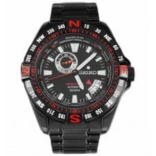 SEIKO SUPERIOR SSA113 LIMITED EDITION Automatic Watch Red Black IP 4R37 NOS
