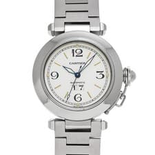 CARTIER Pasha C Big Date W31044M7 white WATCH 719170
