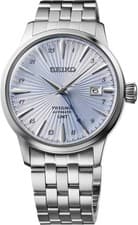 Seiko Presage Cocktail Time GMT Automatic Light Blue Dial Mens Watch SSK037