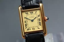 Vintage Must de Cartier Tank 5057001 Vermeil SM 925 Quartz Womens Watch JAPAN