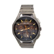 Bulova CURV 98A206 Chronograph 262kHz Gray IP Steel 44mm Sapphire Watch Mens