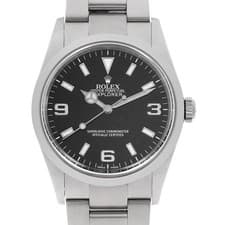ROLEX Explorer I 114270 black F Number second hand mens
