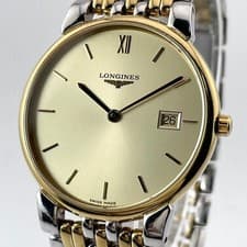 Longines Grand Classique Quartz Dress Watch Mens 33mm Gold Tone wrist 16cm