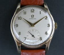 Vintage Omega manual wind 9ct 9k 375 Gold 34mm 13339, Cal 267 1956