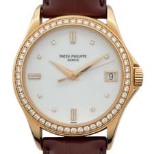 PATEK PHILIPPE Calatrava 5108R-001 White 18K Pink Gold Mens Automatic #OK092