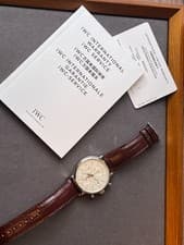 IWC Portofino Chronograph Silver Dial Stainless Steel Full Set IW391027