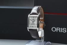 "Near Mint+3 w/ Box" Oris 7693 Date Silver Dial Square Automatic Men Watch JAPAN