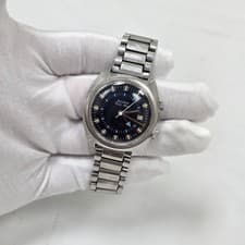 VINTAGE 1972 BULOVA MENS WRIST WATCH ALARM MECHANICAL WIND UP BLUE DIAL RARE