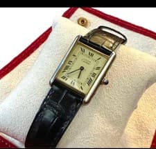 Cartier Must Tank LM Vermeil 925 Quartz Vintage Watch Original Buckle