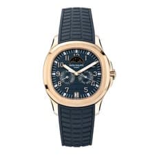 Patek Philippe Aquanaut Watch 40MM Blue Arabic Numerals Dial Rose Gold
