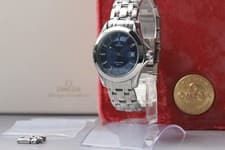 Mint w/Case OMEGA Seamaster 120m 2511.81 Cal.1538 36mm Blue Qz Men's Watch