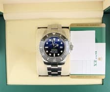 2019 Rolex Deepsea JC Sea-Dweller 126660 Black Blue Dial SS Oyster W Papers 44mm