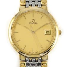 OMEGA Watch De Ville 396.1012 Gold Dial Calendar Gold-plated Metal SS Quartz