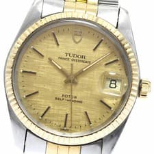 TUDOR Prince Oysterdate 74033 Gold Bezel Automatic Watch Used
