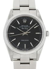 ROLEX Air King 14000M 34mm Black Dial Stainless Steel Sapphire Crystal #T124